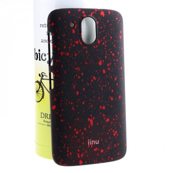 Пластиковый непрозрачный матовый чехол с голографическим принтом Звезды для HTC Desire 526  Красный