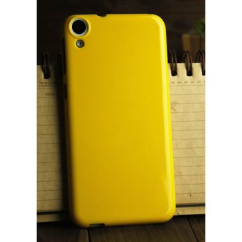 Силиконовый глянцевый непрозрачный чехол для HTC Desire 820 Желтый