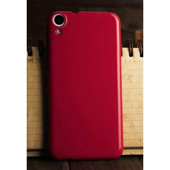 Силиконовый глянцевый непрозрачный чехол для HTC Desire 820 Красный