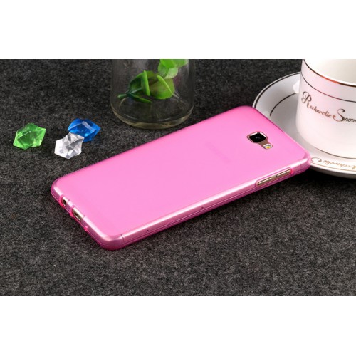 Силиконовый матовый полупрозрачный чехол для Samsung Galaxy J5 Prime, цвет Розовый