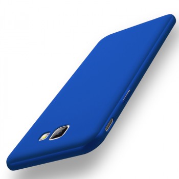 Пластиковый непрозрачный матовый чехол с улучшенной защитой элементов корпуса для Samsung Galaxy J5 Prime  Синий