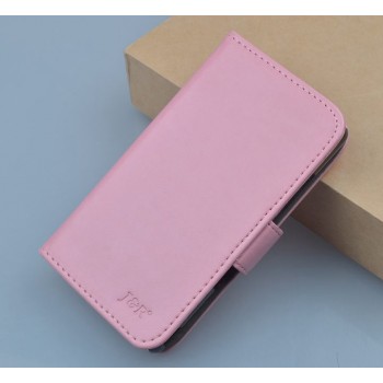 Чехол портмоне подставка на пластиковой основе на магнитной защелке для ZUK Z2  Розовый