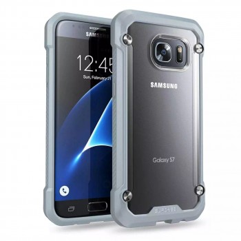 Силиконовый чехол экстрим защита для Samsung Galaxy Note 5 Серый