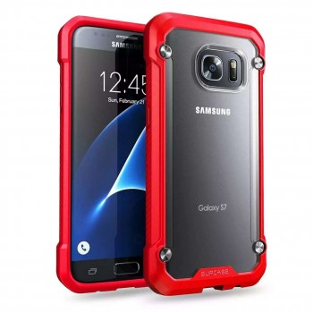 Силиконовый чехол экстрим защита для Samsung Galaxy Note 5 Красный