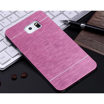 Пластиковый непрозрачный матовый металлик чехол для Samsung Galaxy Note 5 Розовый