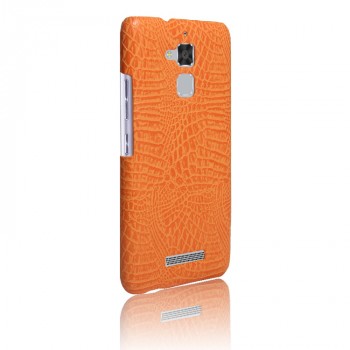 Чехол накладка текстурная отделка Кожа для Asus ZenFone 3 Max  Оранжевый