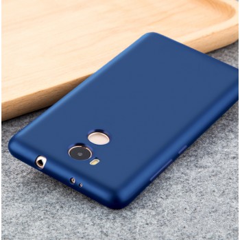 Силиконовый матовый непрозрачный чехол для Xiaomi RedMi 4 Pro Синий
