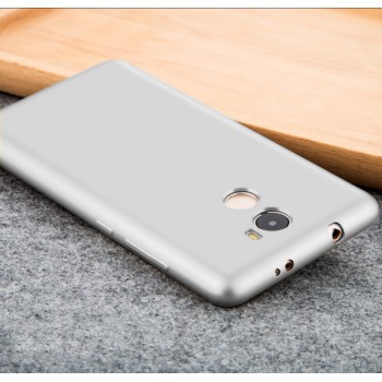 Силиконовый матовый непрозрачный чехол для Xiaomi RedMi 4  Белый
