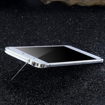Металлический округлый премиум бампер на пряжке для Xiaomi Mi5S  Белый