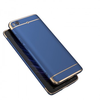 Пластиковый непрозрачный матовый металлик чехол с улучшенной защитой элементов корпуса для Xiaomi Mi5S  Синий