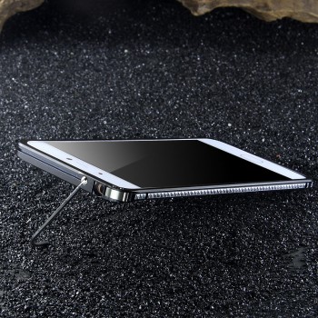 Металлический округлый премиум бампер на пряжке для Xiaomi Mi5S Plus  Черный