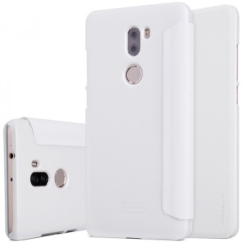 Чехол горизонтальная книжка на пластиковой нескользящей премиум основе для Xiaomi Mi5S Plus Белый