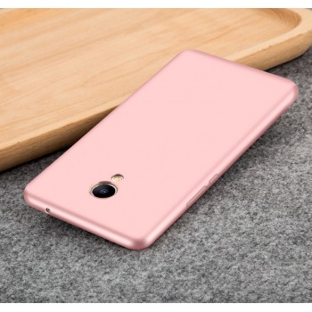 Силиконовый матовый непрозрачный чехол для Meizu M3E  Розовый