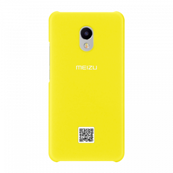 Оригинальный пластиковый непрозрачный матовый чехол для Meizu M3E  Желтый