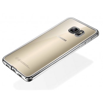 Силиконовый матовый полупрозрачный чехол с текстурным покрытием Металлик для Samsung Galaxy S7