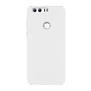 Пластиковый непрозрачный матовый чехол для Huawei Honor 8 Белый
