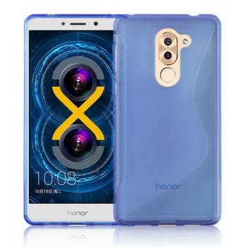 Силиконовый матовый полупрозрачный чехол с нескользящими гранями и дизайнерской текстурой S для Huawei Honor 6X 