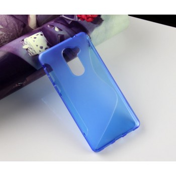 Силиконовый матовый полупрозрачный чехол с нескользящими гранями и дизайнерской текстурой S для Huawei Honor 6X  Синий