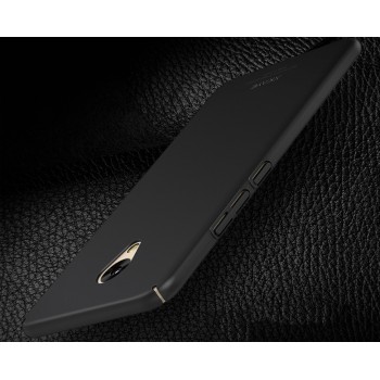 Пластиковый непрозрачный матовый чехол с улучшенной защитой элементов корпуса для Meizu M5 Note Черный