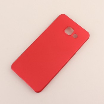 Пластиковый непрозрачный матовый чехол для Samsung Galaxy A3 (2016) Красный