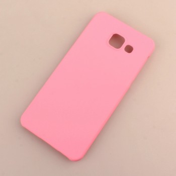 Пластиковый непрозрачный матовый чехол для Samsung Galaxy A3 (2016) Розовый