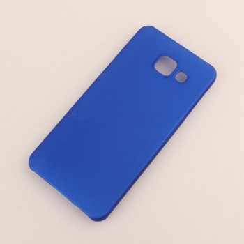 Пластиковый непрозрачный матовый чехол для Samsung Galaxy A3 (2016) Синий