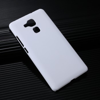 Пластиковый непрозрачный матовый чехол для Huawei Honor 5X Белый
