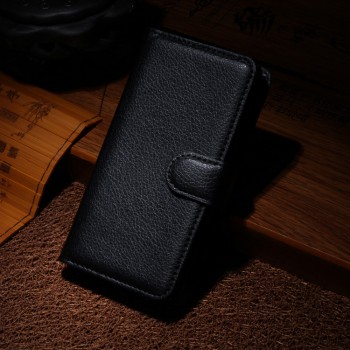Чехол портмоне подставка на магнитной защелке для Nokia Lumia 630 Черный