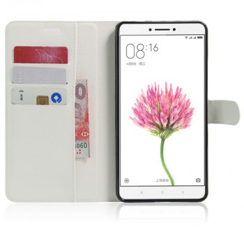 Чехол портмоне подставка на силиконовой основе на магнитной защелке для Xiaomi Mi Max Белый