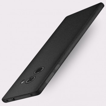 Силиконовый матовый непрозрачный чехол с нескользящим софт-тач покрытием для Xiaomi Mi Mix  Черный