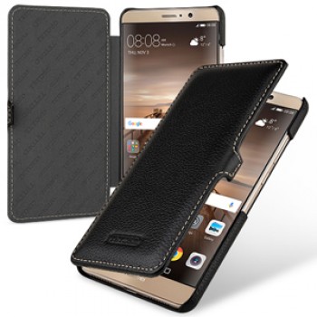 Кожаный чехол горизонтальная книжка (премиум нат. кожа) с крепежной застежкой для Huawei Mate 9 