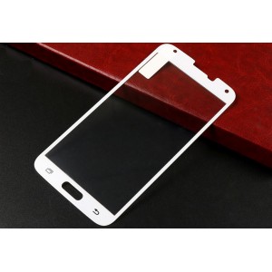 3D полноэкранное ультратонкое износоустойчивое сколостойкое олеофобное защитное стекло для Samsung Galaxy S5 (Duos) Белый