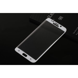 3D полноэкранное ультратонкое износоустойчивое сколостойкое олеофобное защитное стекло для Samsung Galaxy S6 Edge Plus Белый