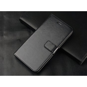 Глянцевый чехол портмоне подставка на магнитной защелке для Huawei Honor 5C Черный
