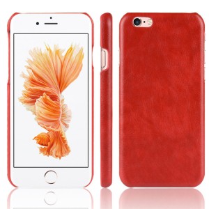 Чехол задняя накладка для Iphone 6/6s с текстурой кожи Красный