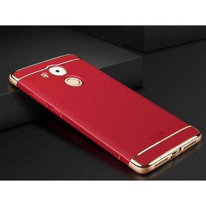 Двухкомпонентный сборный двухцветный пластиковый матовый чехол для Huawei Mate 8 Красный