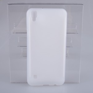 Силиконовый матовый полупрозрачный чехол для LG X Style  Белый