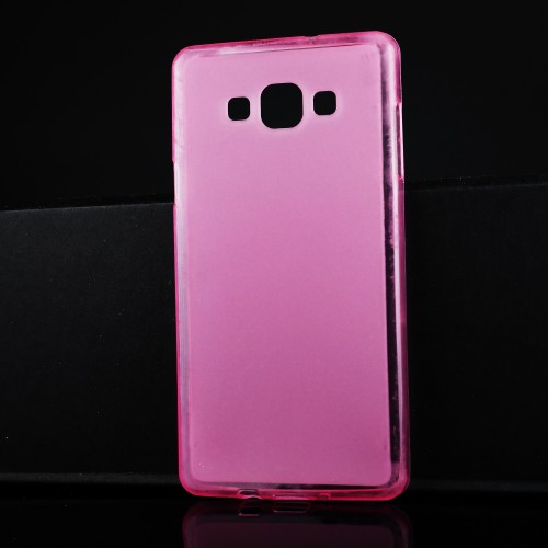 Силиконовый матовый полупрозрачный чехол для Samsung Galaxy A7, цвет Розовый