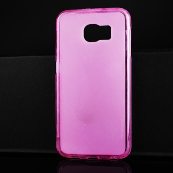 Силиконовый матовый полупрозрачный чехол для Samsung Galaxy S6 Розовый