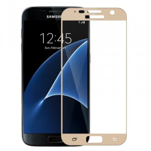 3D полноэкранное защитное стекло для Samsung Galaxy S7 Бежевый