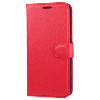 Чехол портмоне подставка для Huawei Honor 8 с магнитной защелкой и отделениями для карт Красный