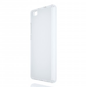 Силиконовый матовый полупрозрачный чехол для Huawei P8 Lite Белый