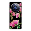 Дизайнерский силиконовый чехол для Realme 12 Plus 5G Люксовые цветы