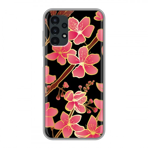 Дизайнерский силиконовый чехол для Samsung Galaxy A13 4G Люксовые цветы