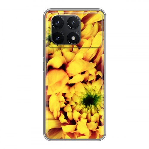 Дизайнерский силиконовый чехол для Xiaomi Redmi K70 5G Монохромные цветы