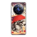 Дизайнерский силиконовый чехол для Realme 12 Plus 5G Космик кошки