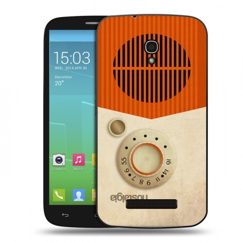 Дизайнерский пластиковый чехол для Alcatel One Touch Pop S9 Винтажное радио