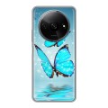 Дизайнерский силиконовый чехол для Xiaomi RedMi A3 Бабочки голубые