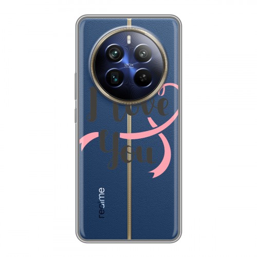 Полупрозрачный дизайнерский пластиковый чехол для Realme 12 Plus 5G Прозрачные признания