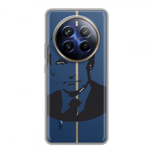 Полупрозрачный дизайнерский пластиковый чехол для Realme 12 Plus 5G В.В.Путин 